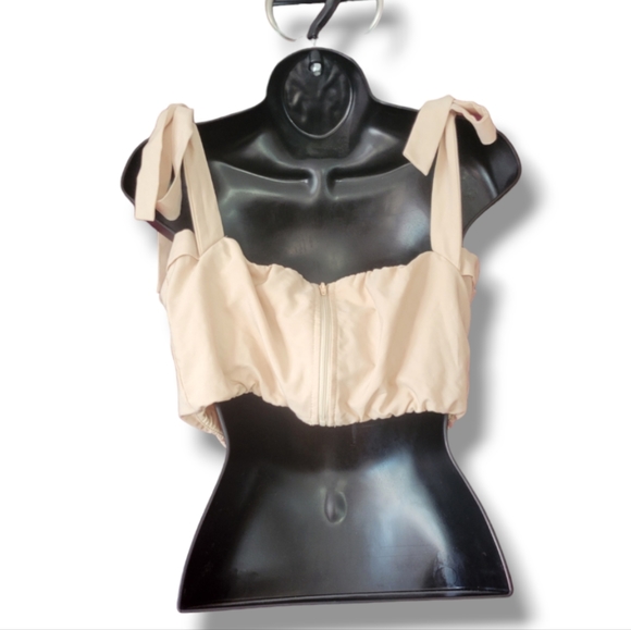 Light Tan Bustier Sz Med - Picture 2 of 2